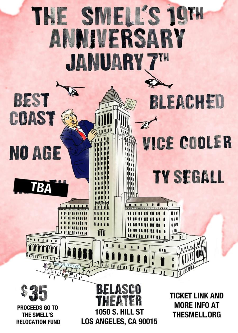 The Smell announces 19th Anniversary Weekend Celebration events, featuring No Age, Ty Segall, Best Coast, Bleached & much more!