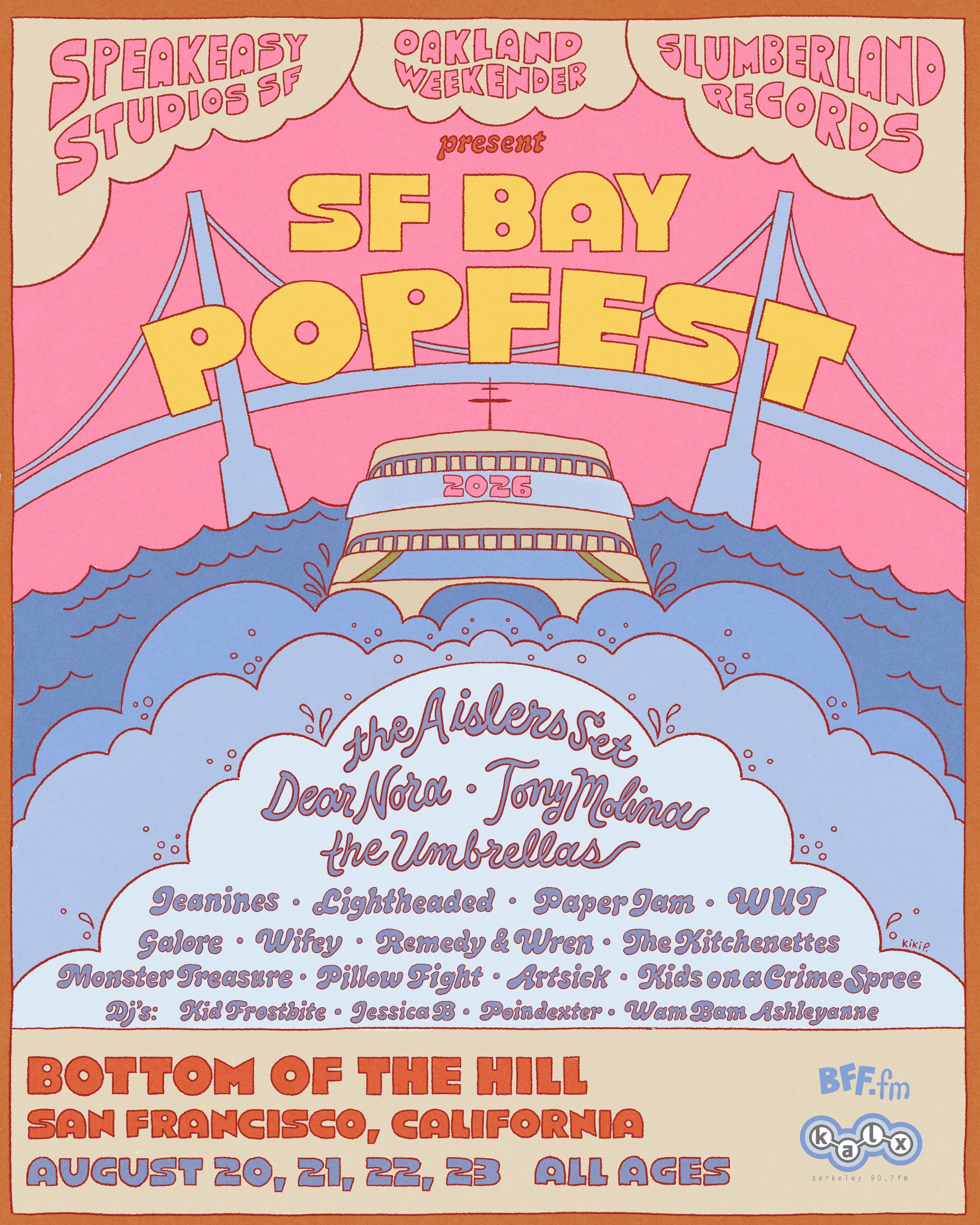 Announcing the inaugural SF Bay Popfest, Launched by Oakland Weekender, Speakeasy Studios & Slumberland Records